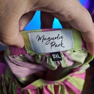 Unique Vintage Striped Swing Skirt - Plus Sized